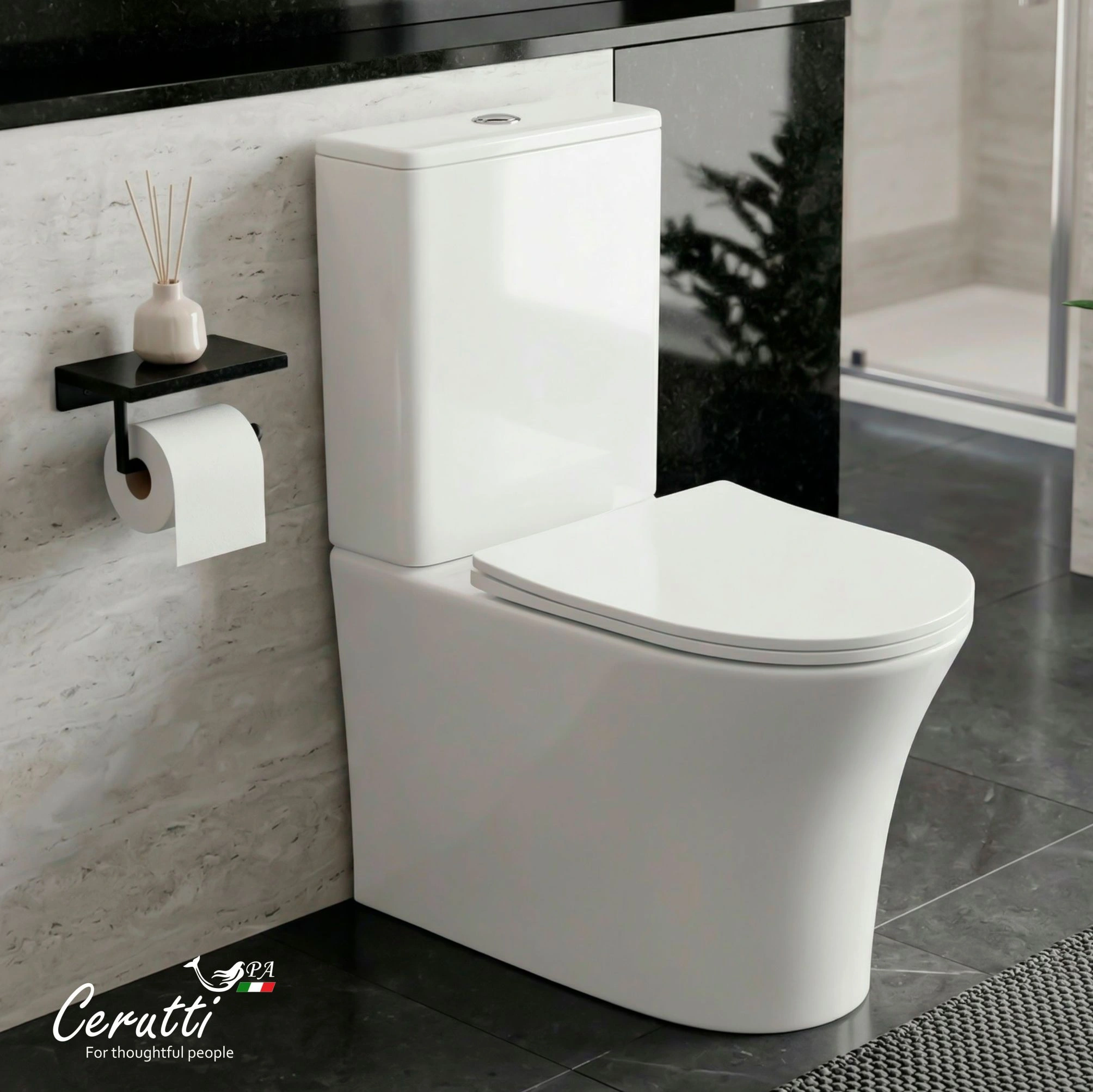 Унитаз напольный Ceruttispa АДИДЖЕ (ADIGE) CT7836 безободковый (620х365х820) от магазина Vanna-Vanna.ru!
