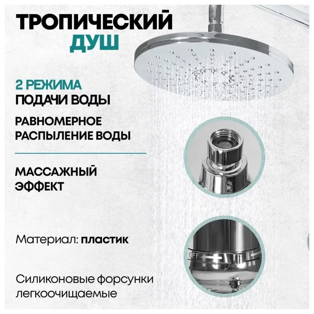 Душевая система Grocenberg GB7009CR, хром от магазина Vanna-Vanna.ru!