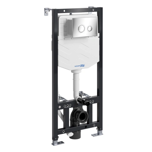 Инсталляция WasserKraft Aller 10TLT.010.ME.CH01 для подвесного унитаза, с кнопкой хром от магазина Vanna-Vanna.ru!