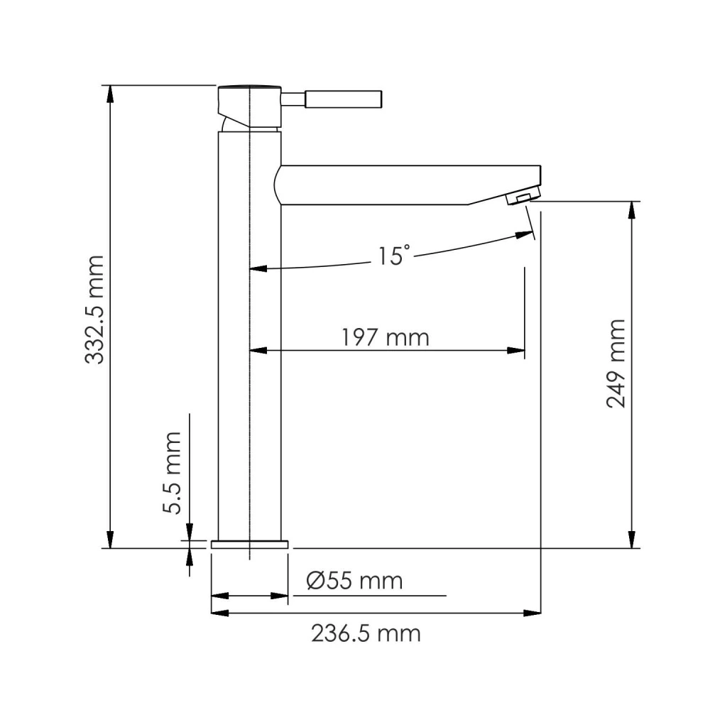 Смеситель для раковины WasserKRAFT Gollach 3303H черный Soft-touch от магазина Vanna-Vanna.ru!