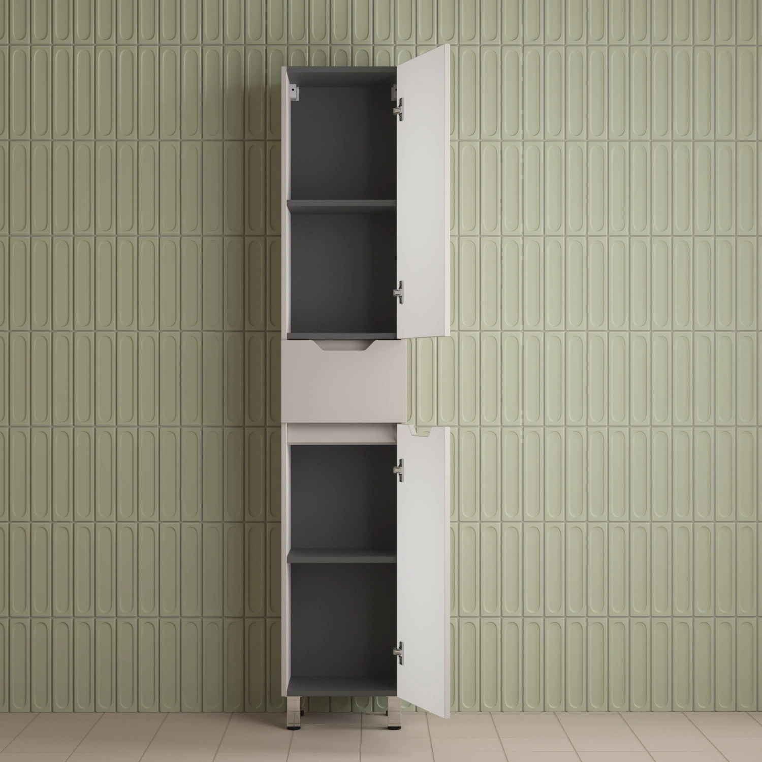 Пенал Style Line Остин 36 R, напольный, 1 ящик, крем от магазина Vanna-Vanna.ru!