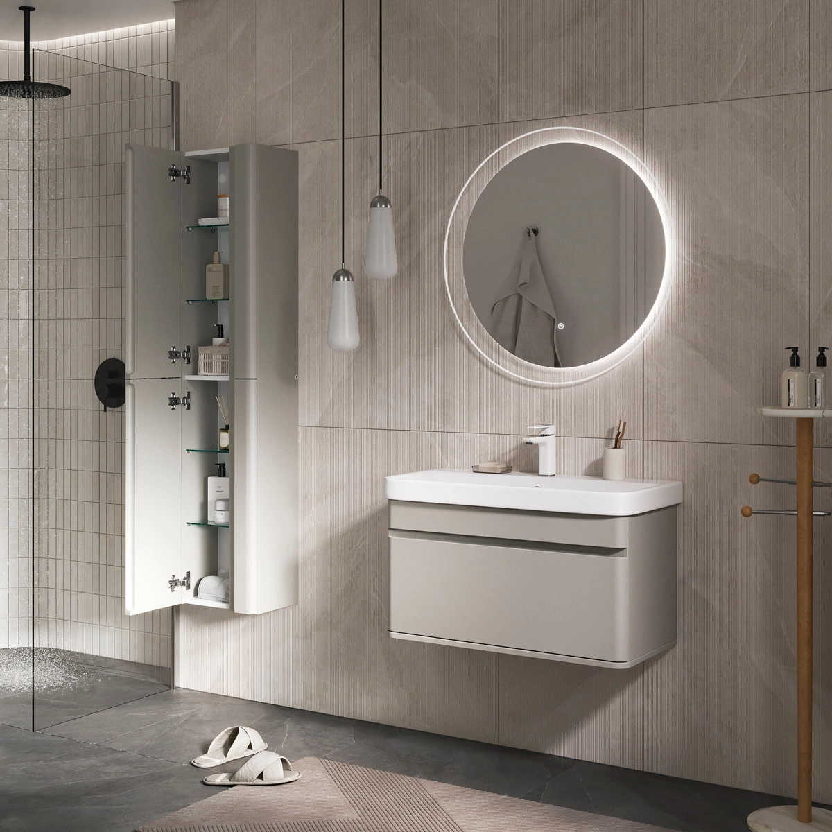 Пенал EQUIL Elegante 36 L/R подвесной амарок/белый от магазина Vanna-Vanna.ru!