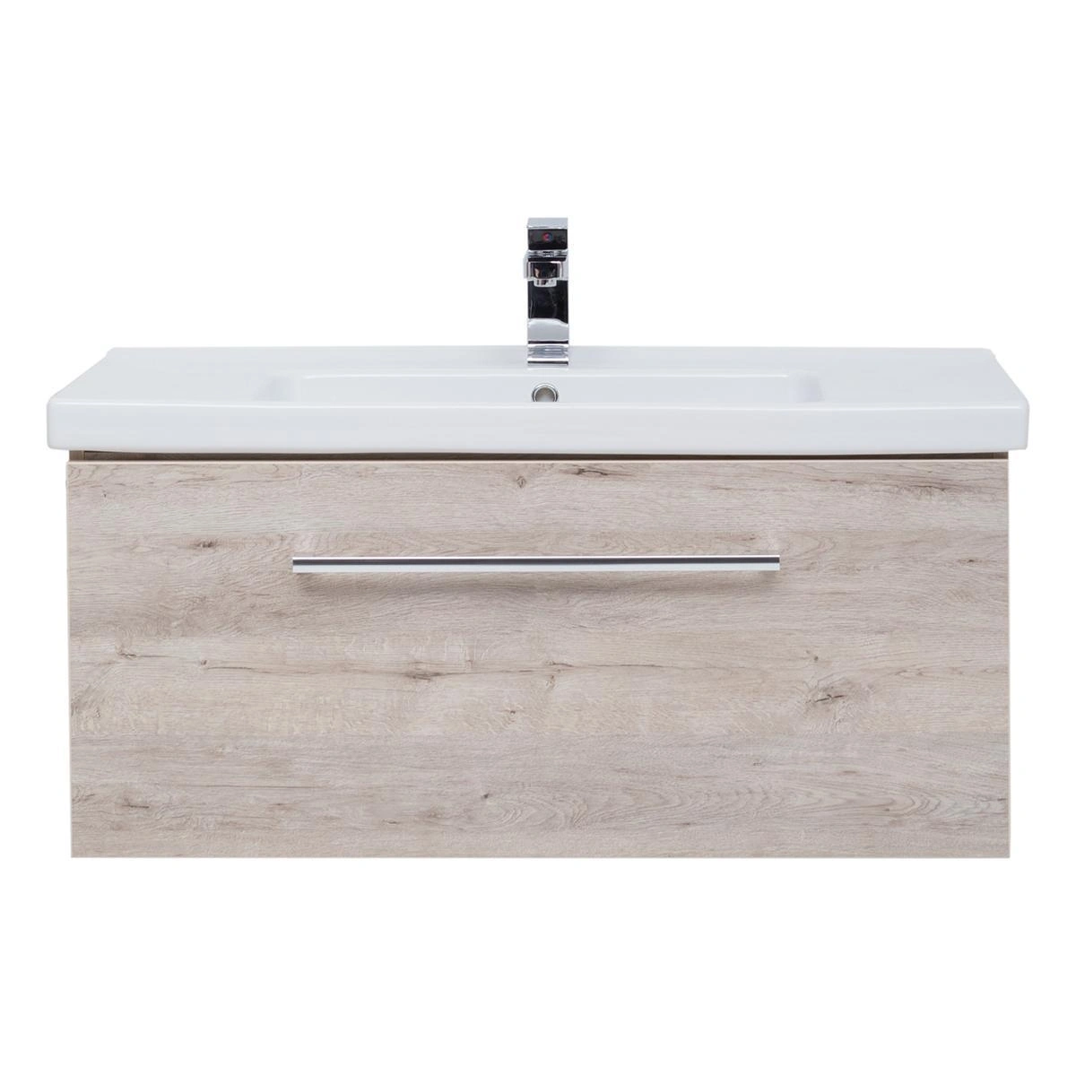 Тумба с раковиной подвесная Dreja Big Inn 80 см, дуб кантри