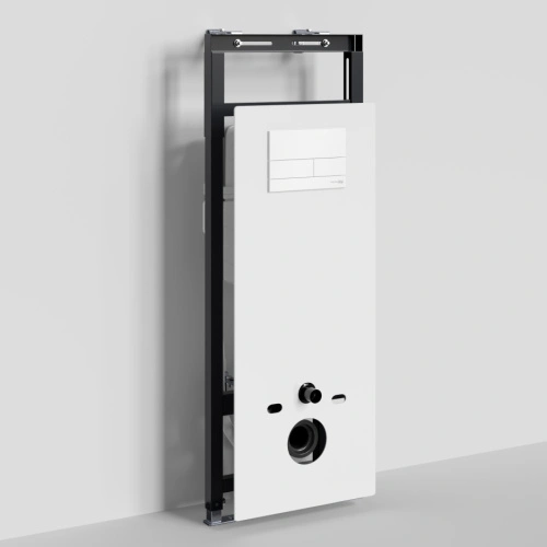 Инсталляция WasserKraft Salm 27TLT.010.ME.WH.WM04 для подвесного унитаза, с кнопкой от магазина Vanna-Vanna.ru!