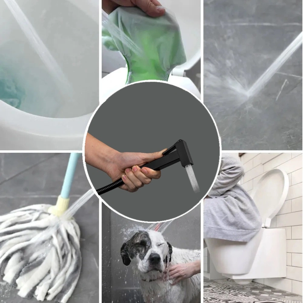 Смеситель с гигиеническим душем BochMann RESIA B CK-P11B черный от магазина Vanna-Vanna.ru!