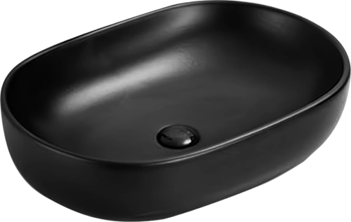 Раковина SantiLine SL-1017MB накладная, черный матовый