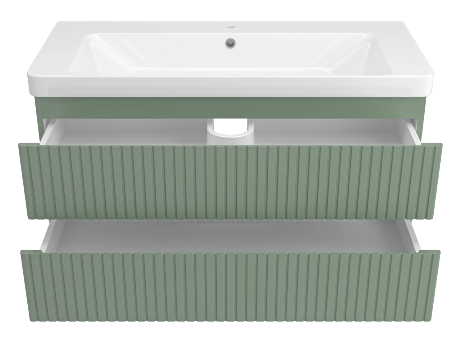 Тумба с раковиной Brevita Victory 105 подвесная, зеленый