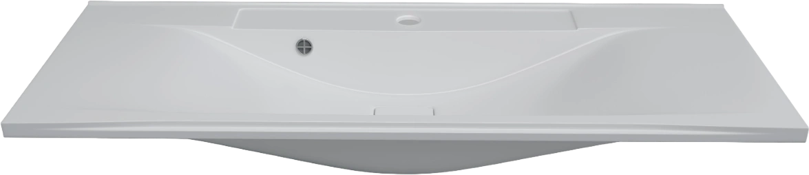 Тумба с раковиной Francesca Доминго 120 напольная, 4 двери, 2 ящика, белая