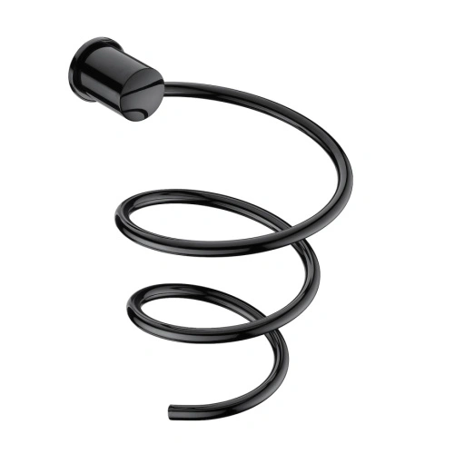 Держатель фена WasserKRAFT K-1080POLISHED BLACK PVD-покрытие черный глянец от магазина Vanna-Vanna.ru!