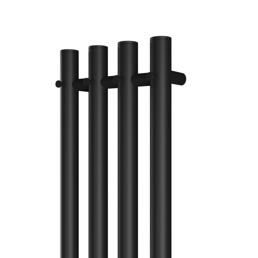Полотенцесушитель электрический APEXTERMO Luna LN10123BM 1200x180 с крючками, черный матовый от магазина Vanna-Vanna.ru!