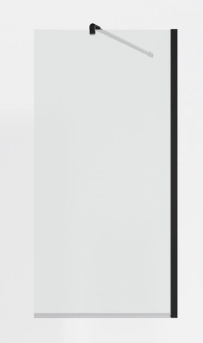 Стеклянная шторка Timo TC-60/03C-8 профиль черный 60 см от магазина Vanna-Vanna.ru!