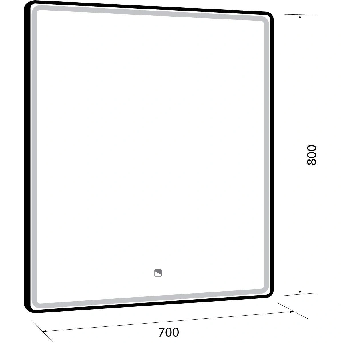 Зеркало Dreja Point 70x80 см, белый от магазина Vanna-Vanna.ru!