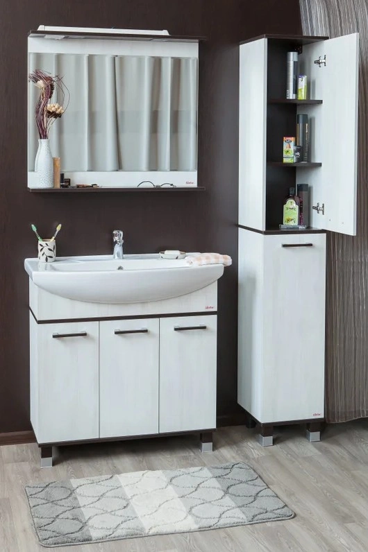 Тумба с раковиной Sanflor Толедо 75 напольная, северное дерево от магазина Vanna-Vanna.ru!