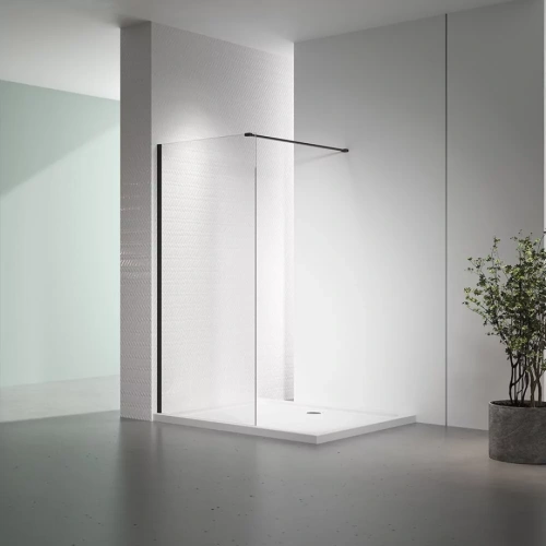 Душевая перегородка Veconi Korato KR-72B, 1000x2000, черный, стекло прозрачное от магазина Vanna-Vanna.ru!