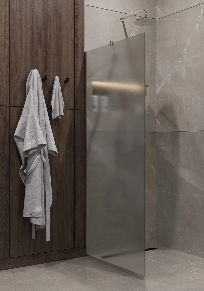 Душевая перегородка Timo TP-890/00F-8 матовое стекло, профиль хром от магазина Vanna-Vanna.ru!