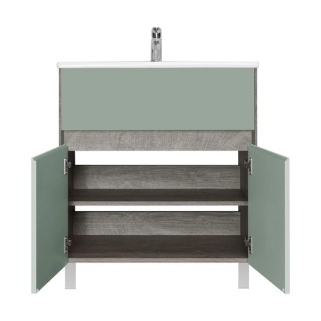 Тумба напольная Aquaton Форест 75 с раковиной Элина 75, дуб рошелье/сумеречный голубой от магазина Vanna-Vanna.ru!