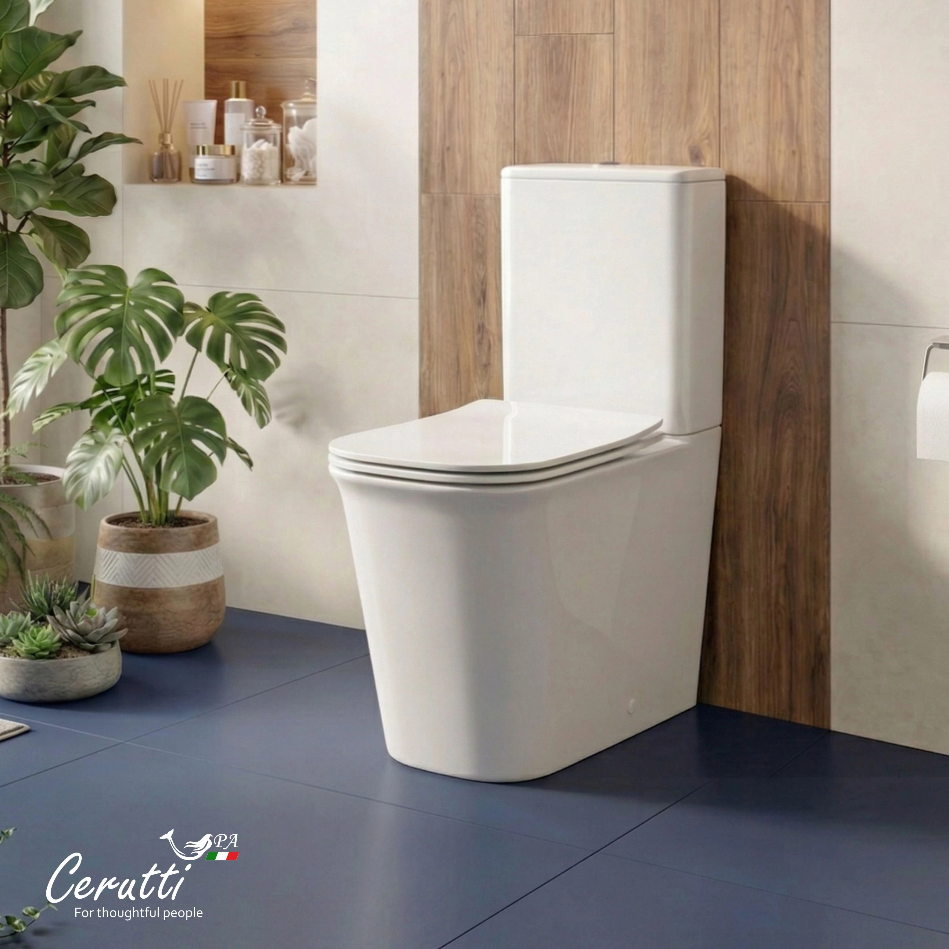 Унитаз напольный Ceruttispa АРНО (ARNO) CT7838 безободковый (620х345х800) от магазина Vanna-Vanna.ru!