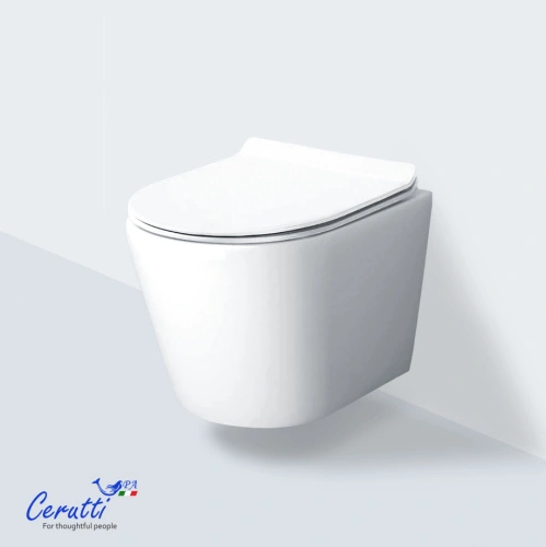 Унитаз Ceruttispa LUIGI Aria Tornado CT11101 безободковый, подвесной, (490x370x370), белый от магазина Vanna-Vanna.ru!