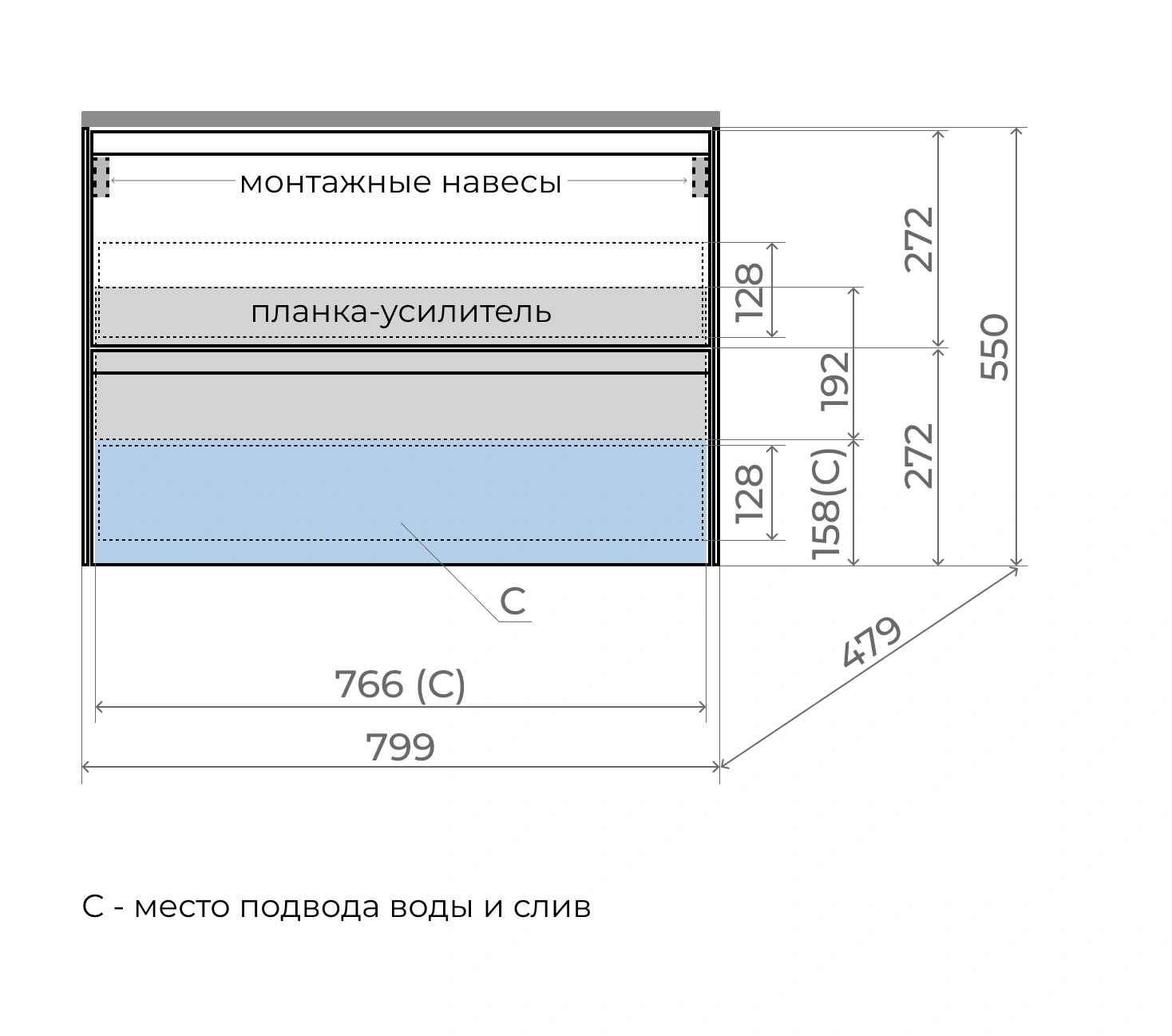 Тумба подвесная Style Line Лима 80 эмаль, с раковиной LINE 80 серый шелк, графит от магазина Vanna-Vanna.ru!