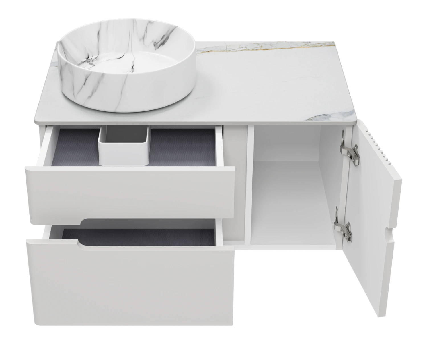 Тумба с раковиной Brevita Pallisandro 80 подвесная, серый от магазина Vanna-Vanna.ru!