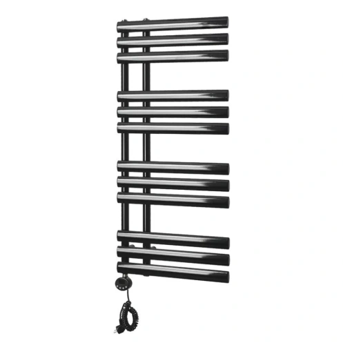 Полотенцесушитель электрический Domoterm Гамма П12 500х1130 EL левый, черный матовый от магазина Vanna-Vanna.ru!