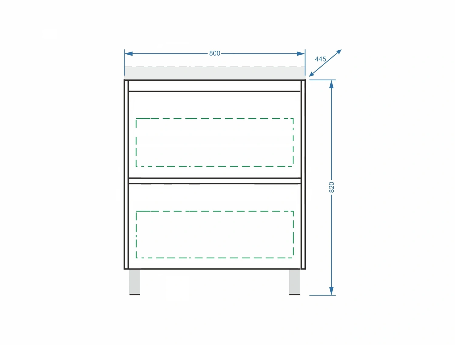 Тумба с раковиной Stella Polar Борнео 80, 2 ящ., Люкс, напольная, графит матовый от магазина Vanna-Vanna.ru!