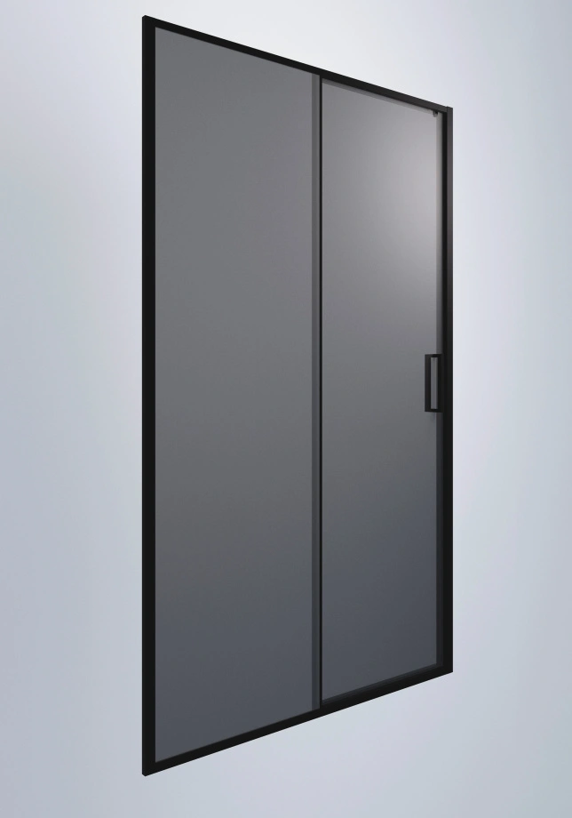 Душевая дверь Timo TD-150/03GR-6 в нишу, раздвижная, графит стекло, черный от магазина Vanna-Vanna.ru!