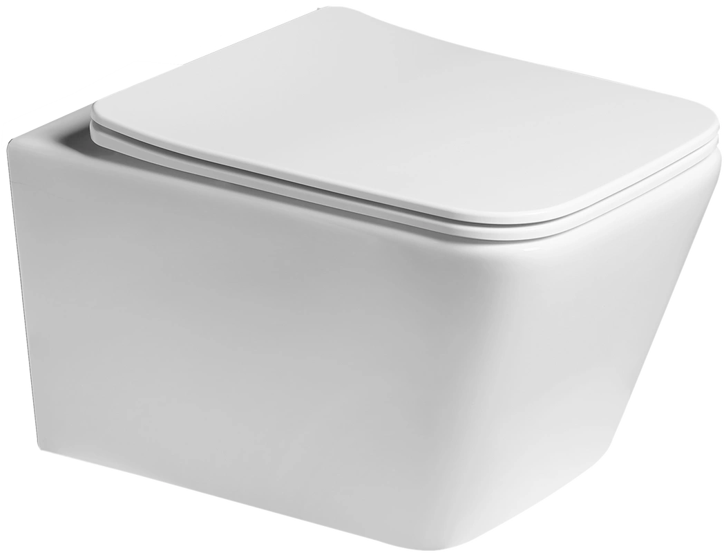 Унитаз подвесной SantiLine SL-5007T+SL-01/K с инсталляцией и кнопкой, белый от магазина Vanna-Vanna.ru!