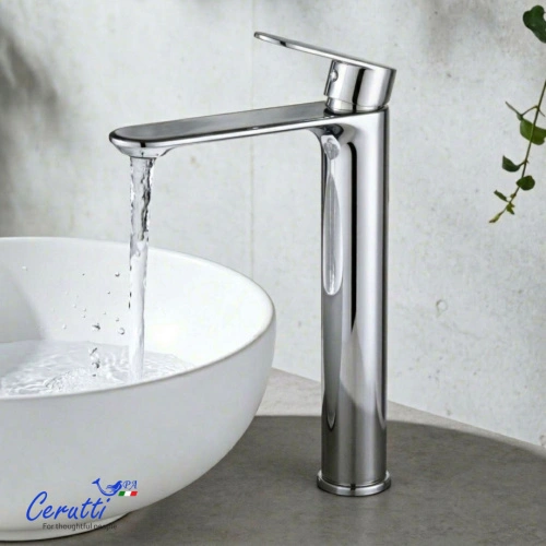 Смеситель для раковины Ceruttispa Орацио XL (ORAZIO XL) из латуни, цвет хром от магазина Vanna-Vanna.ru!