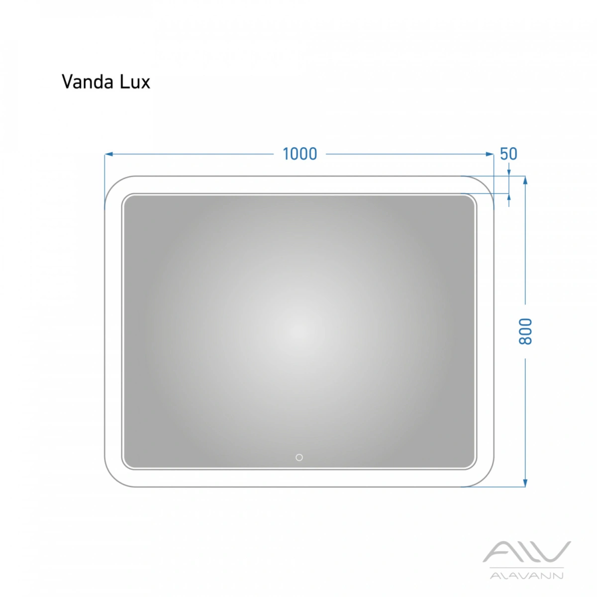 Зеркало Alavann Vanda Lux 100 свет, сенсор от магазина Vanna-Vanna.ru!