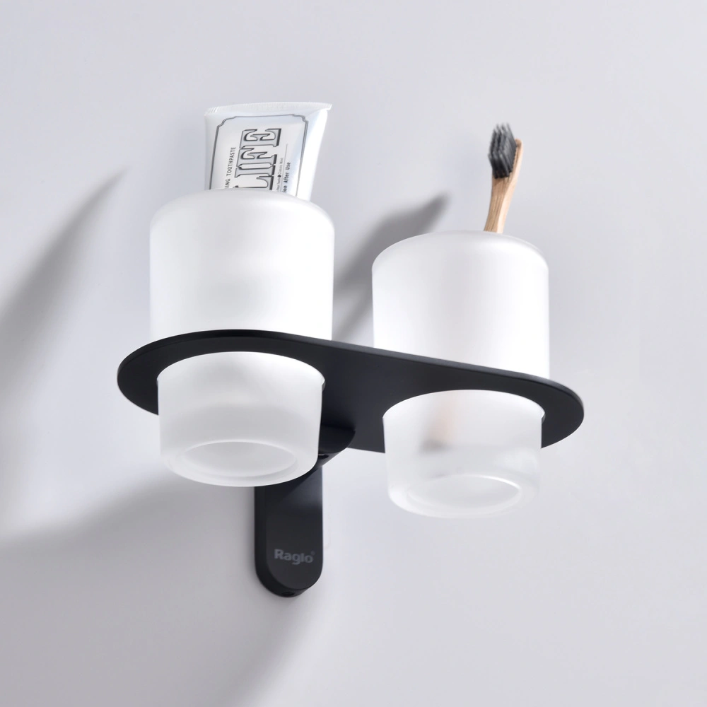 Стакан двойной Raglo R300.08.06, черный от магазина Vanna-Vanna.ru!