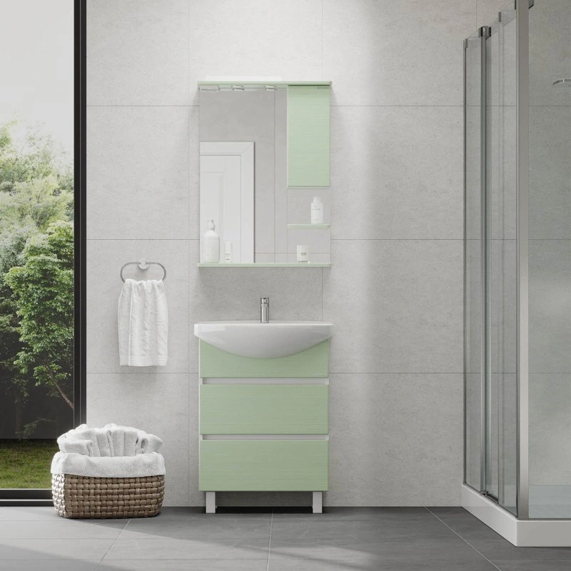 Зеркало со шкафчиком Onika Элита 60.01 R свет, олива от магазина Vanna-Vanna.ru!