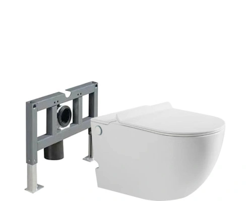 Унитаз импульсный SantiLine SL-5031 подвесной, с инсталляцией, белый матовый от магазина Vanna-Vanna.ru!