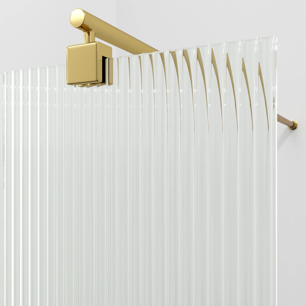 Душевая перегородка WasserKRAFT Rur 30W46PG-FL, глянцевое золото от магазина Vanna-Vanna.ru!