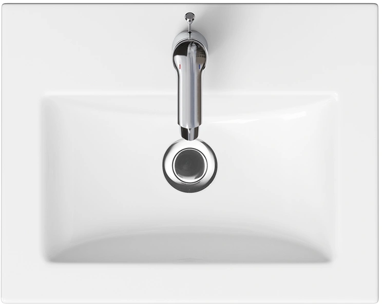 Тумба напольная Viant Лима 50 с раковиной Como 50, белый от магазина Vanna-Vanna.ru!