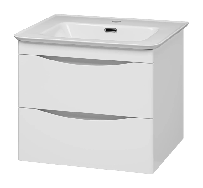 Тумба с раковиной Misty Мираж 60 подвесной, белый матовый от магазина Vanna-Vanna.ru!