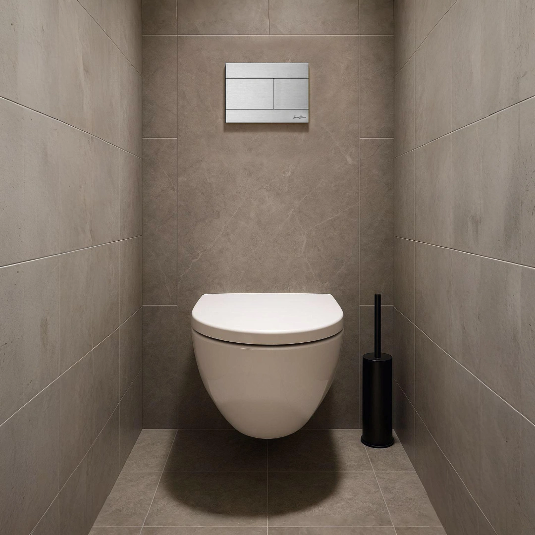 Кнопка смыва Iberica Blanca INOX-R, нержавеющая сталь, механическая, хром матовый от магазина Vanna-Vanna.ru!