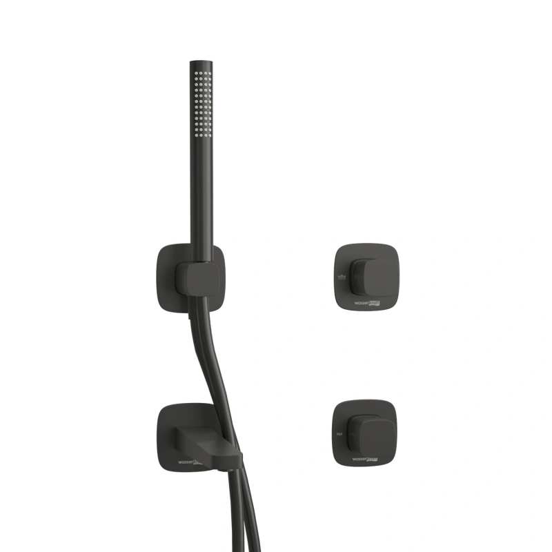 Душевой комплект WasserKRAFT Nuthe A9151.264.315.327.242.217 черный Soft-touch от магазина Vanna-Vanna.ru!