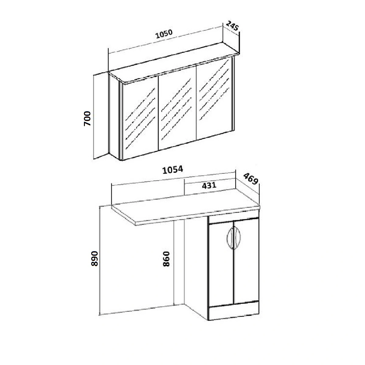 Тумба напольная Runo Лира 45 с раковиной Гамма 105 лайт чаша справа, белый от магазина Vanna-Vanna.ru!