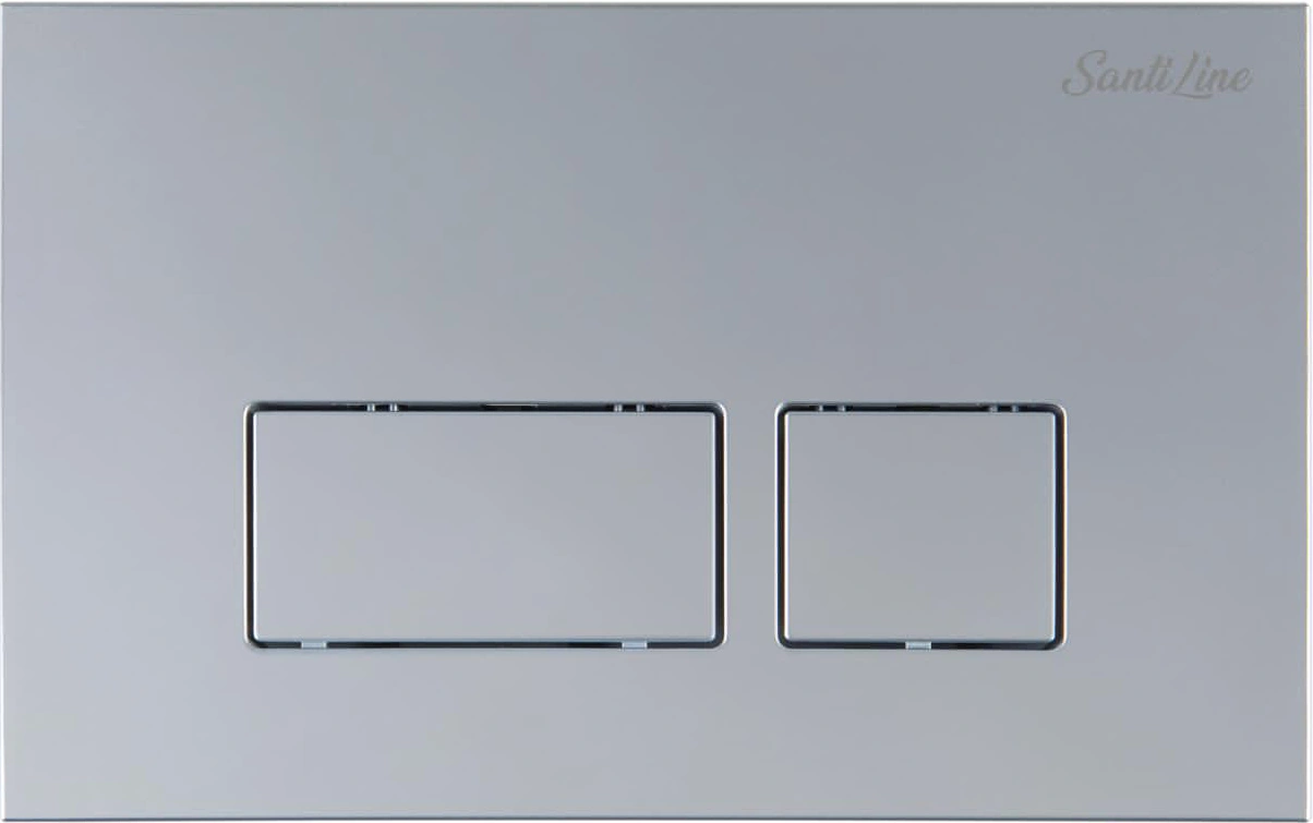 Унитаз подвесной SantiLine SL-5007T+SL-01/K с инсталляцией и кнопкой, белый от магазина Vanna-Vanna.ru!