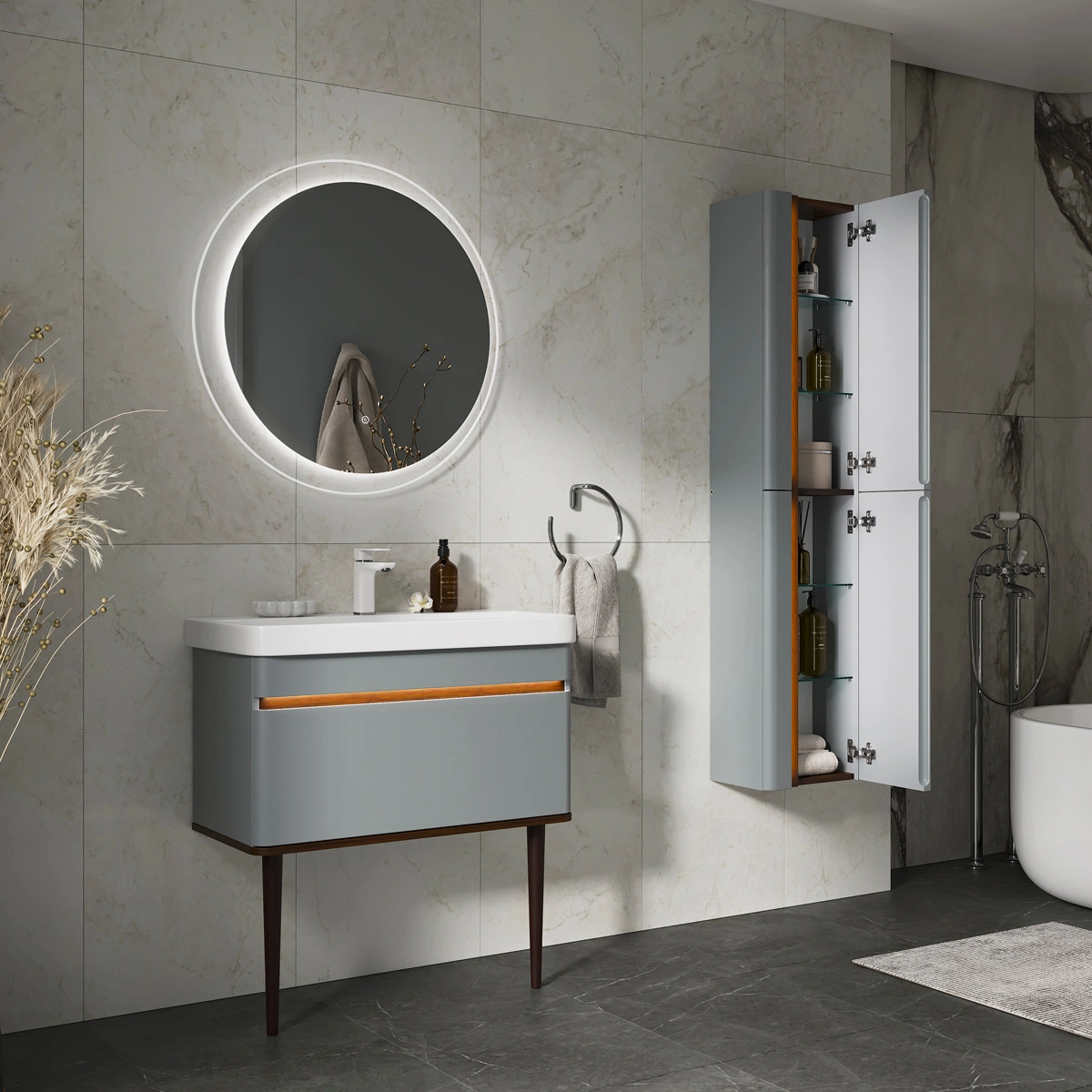 Пенал EQUIL Elegante 36 L/R подвесной мэйджик/дуб голиано от магазина Vanna-Vanna.ru!