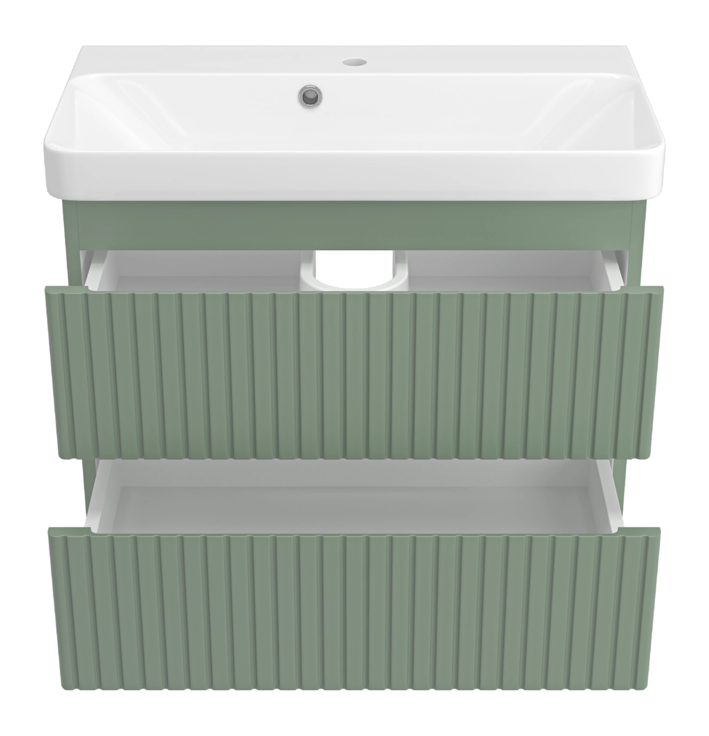 Тумба с раковиной Brevita Victory 70 подвесная, зеленый