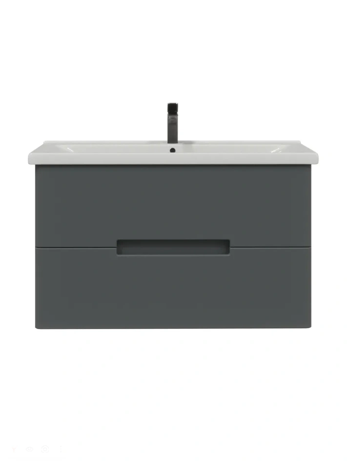 Тумба подвесная SanStar Noche 100 с раковиной Гармония 100 Графит софт от магазина Vanna-Vanna.ru!
