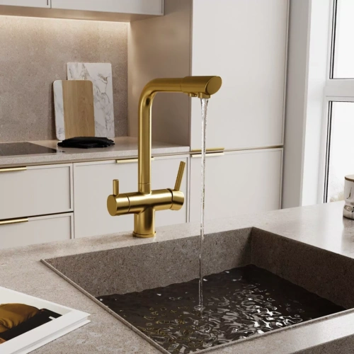 Смеситель для кухни WasserKraft A8387 глянцевое золото от магазина Vanna-Vanna.ru!