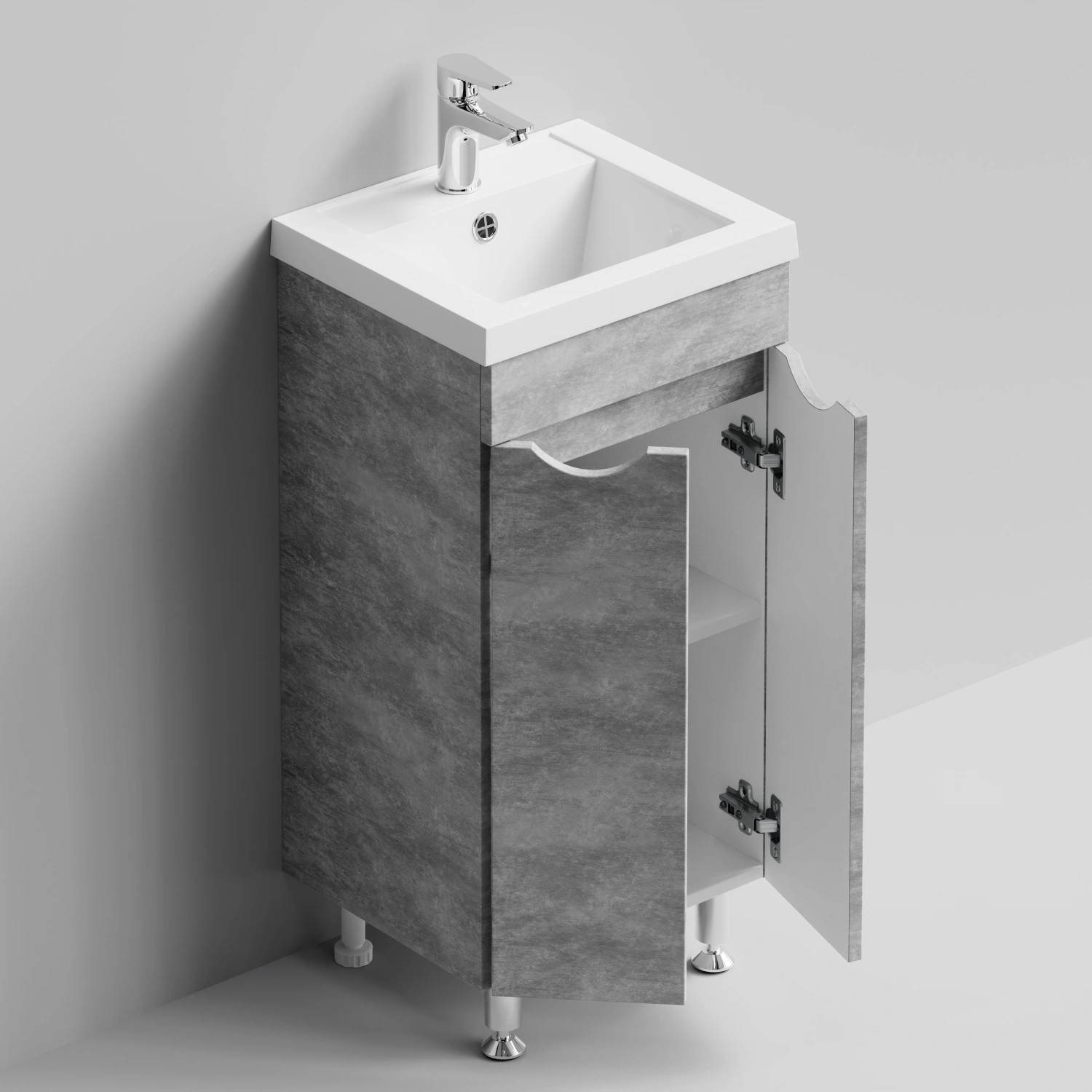 Тумба с раковиной Vod-ok Смайл 40 напольная, Горный камень от магазина Vanna-Vanna.ru!