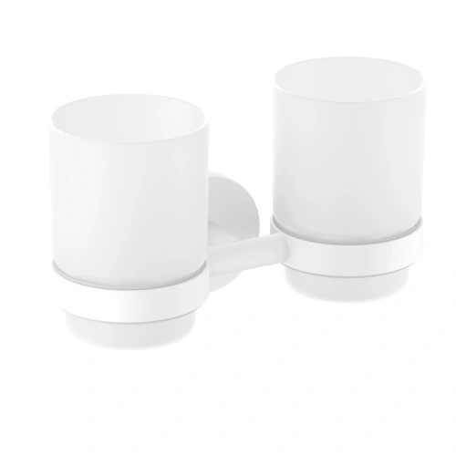 Стакан для зубных щеток двойной Timo Saona 13034/16 белый матовый от магазина Vanna-Vanna.ru!