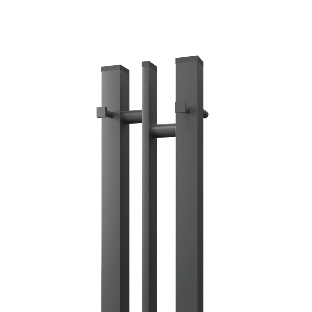 Полотенцесушитель электрический APEXTERMO Delta DL10121GF 1200x100 с крючками, графит металлик от магазина Vanna-Vanna.ru!