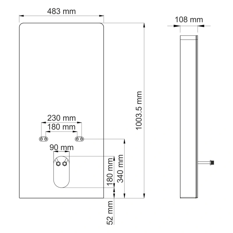 Комплект для биде со смесителем WasserKraft Naab 86BDT.050.BL.SQ7406 инсталляция (пристенный модуль) от магазина Vanna-Vanna.ru!