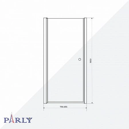 Душевая дверь в нишу PARLY DE80F (80x185)