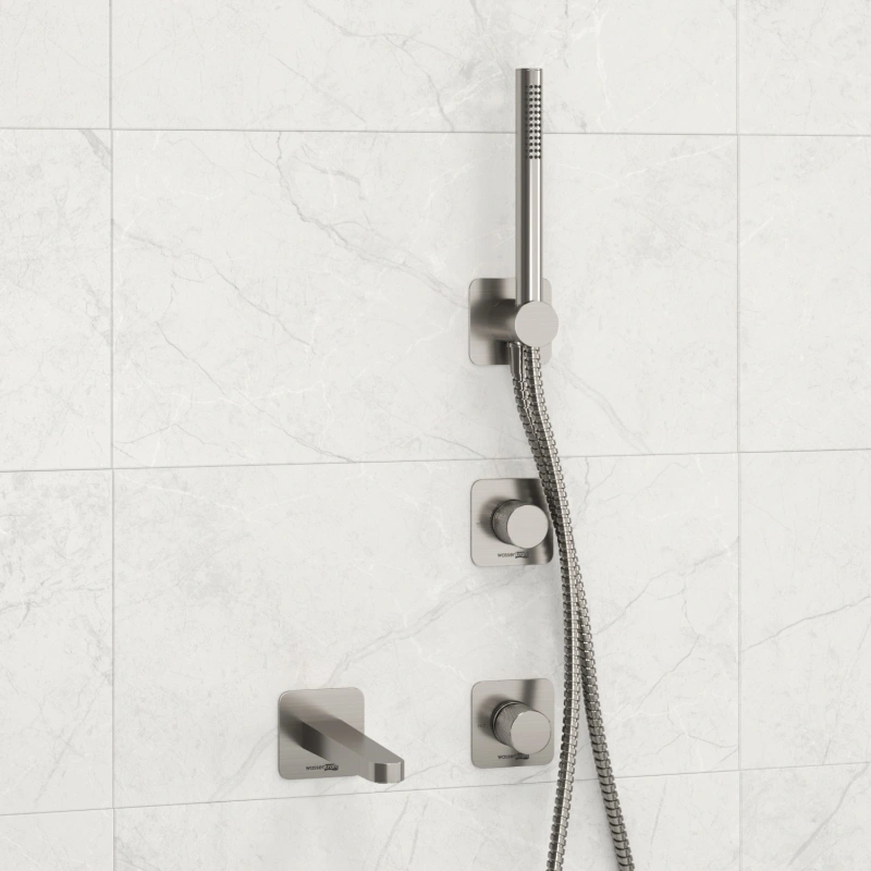Душевой комплект WasserKRAFT Tauber A6451.296.298.275.100.276 никель от магазина Vanna-Vanna.ru!